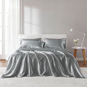Sapphtopaz 4 PCS/6 PCS/7 PCS Comforter Set,Bed Set with 1 Flat Sheet,1/2 Fitted Sheet,2/4 Pillowcase,Luxury Satin Sheet Set Machine Washable - 1 of 4