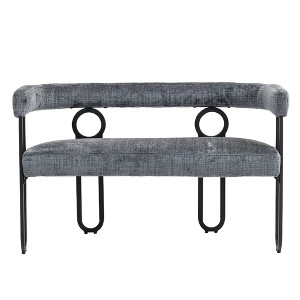 NicBex 46.46 Inch Small Loveseat Sofa Modern Upholstered Chenille Fabric 2 Seater Couch with Metal Legs for Living Room,Apartment - 1 of 4