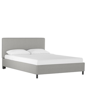 Twin Linen Upholstered Platform Bed Gray - Project 62 , Linen Grey