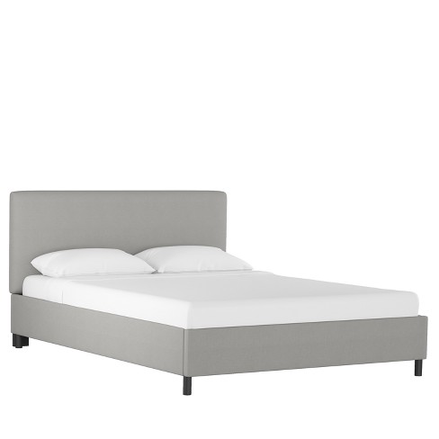 Queen Upholstered Platform Bed Linen, Grey Linen Platform Bed Queen