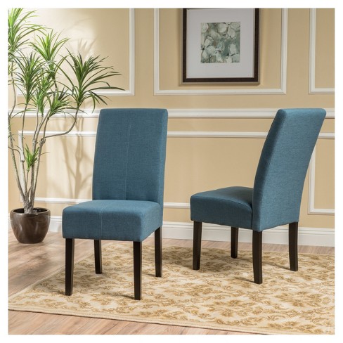 Pertica Dining Chair Blue Set Of 2 Christopher Knight Home