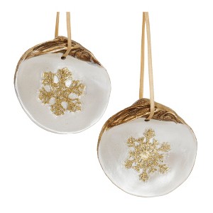 Melrose Shell Snowflake Ornament (Set of 12) - 1 of 4