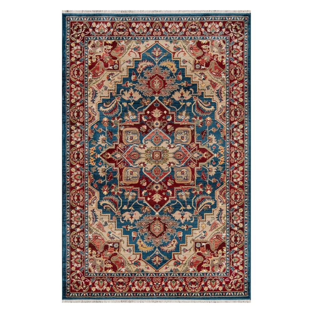 5'x7'5in Medallion Loomed Area Rug Blue - Momeni