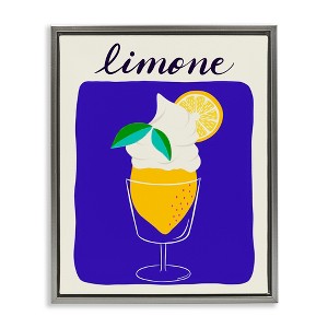 Stupell Industries Limone Citrus Dessert Floating Frame Canvas Art, Gray, 25" x 31" - 1 of 4