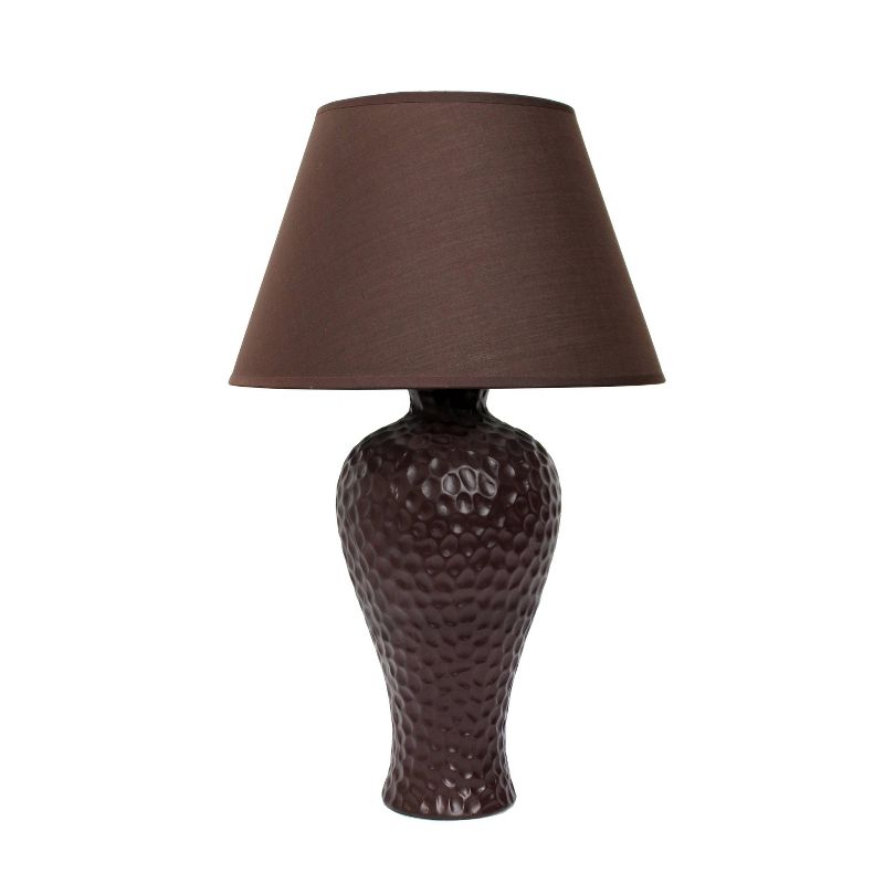 Textured Stucco Curvy Ceramic Table Lamp - Simple Designs, 1 of 4