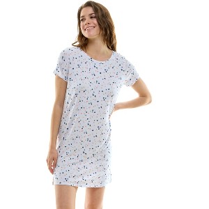Jaclyn NY Womens Lushluxe Relaxed Short Sleeve Nightgown - 1 of 4