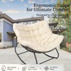 COMHOMA Patio Lazy Chair, Outdoor Egg Shaped Rocking Relax Sofa with Rattan - 3 of 4