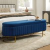Bernardo Modern Tufted Storage Bench with Metal Legs|ARTFUL LIVING DESIGN - 2 of 4