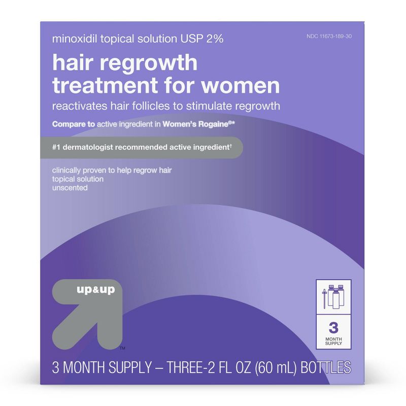 Hair Regrowth Treatment for Women - 2 fl oz each - up &#38; up&#8482;, 1 of 12