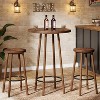 Lantine 3 Pieces Home Bar Unit Set for 2, 23.6" Round Pub Table with 2 Stools, Small Bar Height Table for Kitchen, Living Room, Bistro - 4 of 4