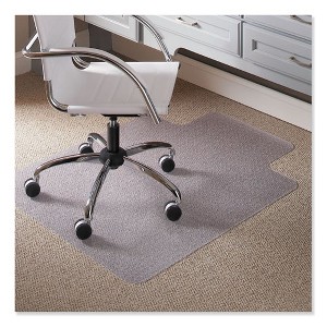 ES Robbins EverLife Light Use Chair Mat for Flat to Low Pile Carpet, Rectangular with Lip, 45 x 53, Clear - 1 of 4