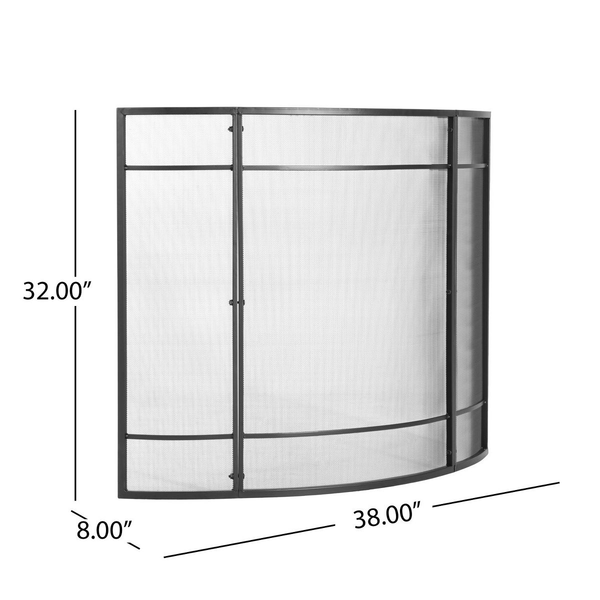 Christopher Knight Home Asuka Modern Metal Single Panel Fireplace Screen - thumbnail 3