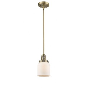 Bell - 1 Light Stem Hung Mini Pendant In Industrial Style-10 Inches Tall and 5 Inches Wide - 1 of 1