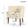 Kumasinova Modern Accent Chair with Button-Tufted Back,Club Chairs with Tapered Birch Legs,Comfy Reading Chair for Living Room,Bedroom&Office - 2 of 4