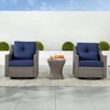 Spruce & Spring Outdoor Wicker Patio Outdoor Sofa Swivel Chair Coffee Table - 2 of 4