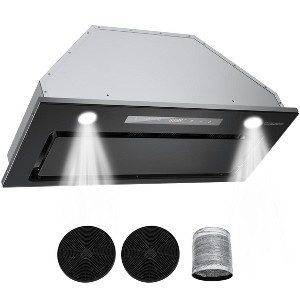 VEVOR Range Hood Insert, 30 Inch Built-in Kitchen Vent Hood, 800CFM, with Gesture & Touch Control, LED Light, 4-Speed Exhaust Fan, Silver - 1 of 4