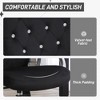 Vynxaria Vinsetto Home Office Chair, Velvet Computer Chair, Button Tufted Desk Chair with Swivel Wheels, Adjustable Height - 4 of 4