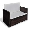 vidaXL Outdoor Furniture Set  PE Rattan 2-seater Modular - 4 of 4