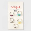 Girls' 5pk Rainbow Smiley Glow in the Dark Ring Set - Cat & Jack™ - image 2 of 3