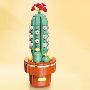 【k.flower】レンガのおうち3点セット Wizardi Plant Building Brick Kit - Potted Cactus F07N11-9-2(113