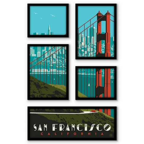 San Francisco Signpost USA Wall Art Minimalist Fashion Canvas Poster –