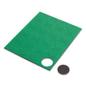 U Brands Heavy-Duty Board Magnets, Circles, Green, 0.75" Diameter, 20/Pack - 1 of 4
