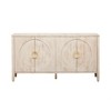 TIRAMISUBEST Fir Veneer Accent Storage Cabinet with Textured Finish, Kitchen Buffet Sideboard with Ring Handles - 3 of 4