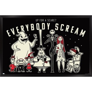 Trends International The Nightmare Before Christmas - Everybody Scream Framed Wall Poster Prints - 1 of 4