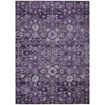 Purple Lilac And Lavender Oriental Washable Indoor Outdoor Area Rug