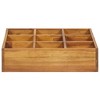 vidaXL Solid Acacia Wood Herb Garden Raised Bed: 9-Pocket Design, Rustic and Durable, Indoor/Outdoor Plant Bed - Size: 23.6"x23.6"x5.9" - 3 of 4