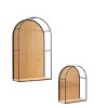 Set of 2 Bamboo Geometric Arched 2 Wall Shelves Brown - Novogratz - 4 of 4