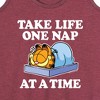 Women's - Garfield - Take Life One Nap Graphic Racerback Tank - 2 of 4