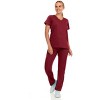 Hey Collection Women Scrubs Set 4-Way Stretch Mock Neck Top with Straight Leg Scrub Pants with Four Pockets - 4 of 4