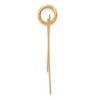 Black Bow Jewelry 14k Yellow Gold, Ella Collection, LG Fancy Script Initial Pendant A-W - 2 of 4