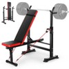 Oppsdecor 660lbs 6 in 1 Weight Bench Set with Squat Rack, Adjustable Strength Training Bench for Full Body with Folding, Fitness Workout Training - 2 of 4