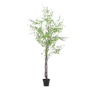 Gulches 71 Inch Artificial Disk Leaf Tree Plants, Pre - Potted for Hassle - Free Setup, Ideal for Indoor Gardens, Living Rooms Bedrooms - 1 of 4