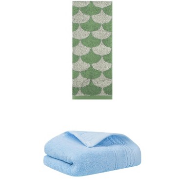 REGALWOVEN Soft Absorbent Bathroom Decorative Hand Towels for Drying 14" x 30"/13" x 29" 2 Pcs