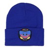 Poppy Playtime Huggy Wuggy Embroidered Patch Knit Cuff Beanie Hat Blue - 2 of 4