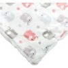 Everyday Kids Gray and Pink Elephant Baby Blanket – 30" x 40", High Pile Fleece and Mink - 2 of 4