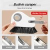 Hard Bristle Crevice Cleaning Brush with Scraper for Window Track, Shutters, Doors - 2-in-1 Heavy Duty Kitchen and Household Cleaning Tool Kit - 2 of 3