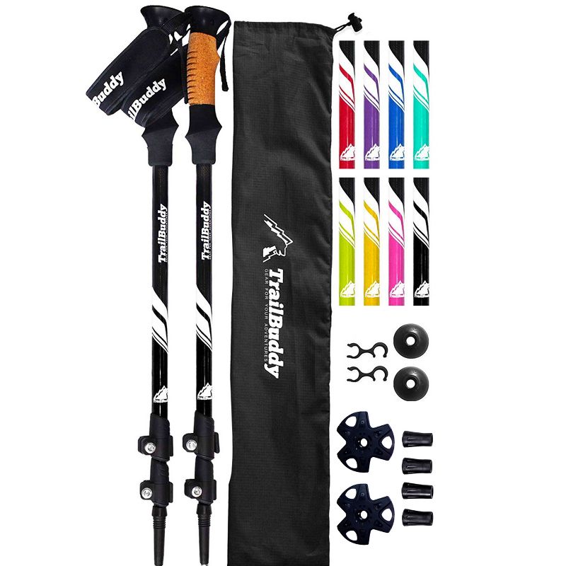 TrailBuddy Trekking Poles for Hiking - Set of 2 Collapsible Walking Sticks - Camping Accessories, 1 of 7