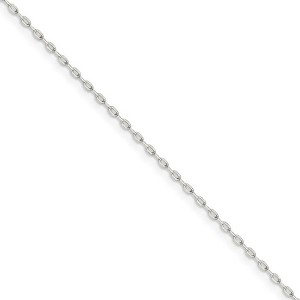 Black Bow Jewelry 1mm Sterling Silver Solid Open Cable Chain Necklace - 1 of 4