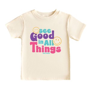 The Juniper Shop SmileyWorld See Good In All Things Toddler Short Sleeve Tee - 1 of 4
