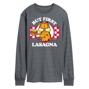 Men's - Garfield - But First, Lasagna Long Sleeve Graphic T-Shirt - 1 of 4