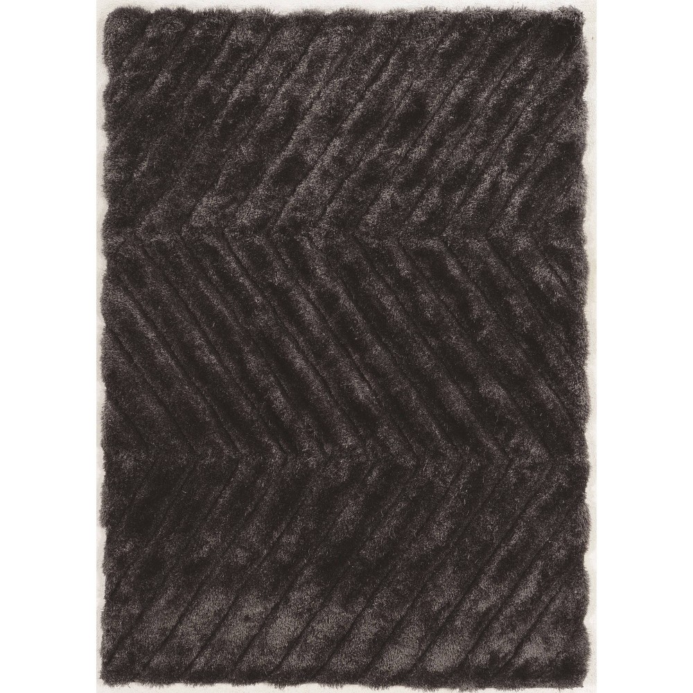 5'x7' Links Zigzag Rug Charcoal Gray - Linon
