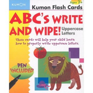 Kumon ABCs Write & Wipe! Uppercase Letters - (Kumon Flash Cards) (Mixed Media Product) - 1 of 1