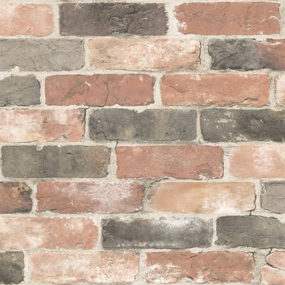 NuWallpaper Newport Reclaimed Brick Peel & Stick Wallpaper Craftsmen Brown