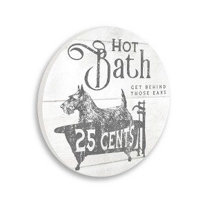 Stupell Industries Vintage Hot Bath Advertisement Farmhouse Scottie Dog Tub, 12" x 12" - 1 of 4