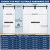 Folding Sliding Barn Door Hardware Kit for 2/4 Doors, Heavy Duty Bi Fold Barn Door Hardware Track Kit Fit Double 12" Bifold Doors, No Doors - 4 of 4