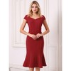 Hobemty Women's Vintage Cap Sleeve Sweetheart Neck Fishtail Dress - 2 of 4